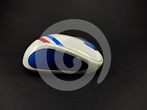 Computer mouse on black - stock photo