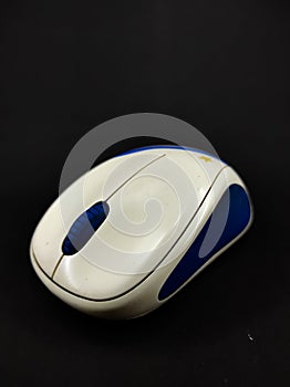 Computer mouse on black - stock photo