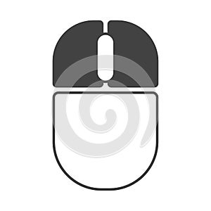 Computer mouse both button outline icon