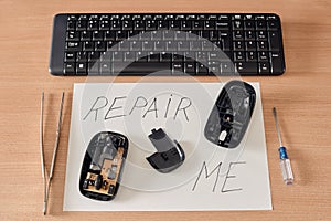 Computer mouse breakdown