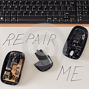 Computer mouse breakdown