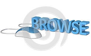 Computer mouse with browse word