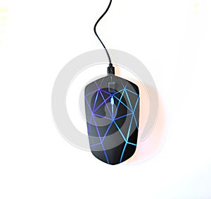 Computer Mouse. computer mouse with cable against white background. Mouse