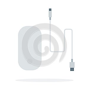 Computer mouse with cable USB photo