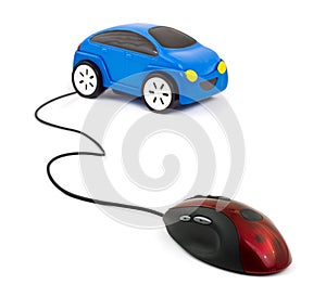 Computer mouse and car