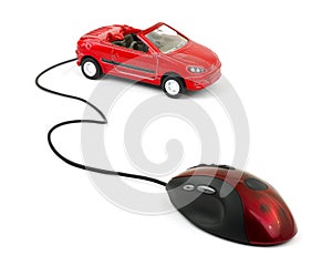 Computer mouse and car