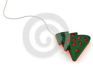 Computer mouse in christmas tree style