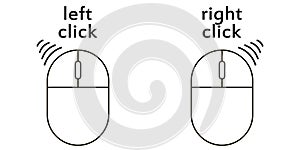 Computer mouse click buttons icon