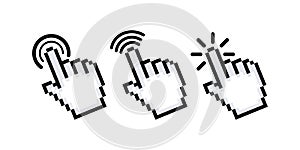 Computer mouse click cursor. Click arrow. Pointer cursor