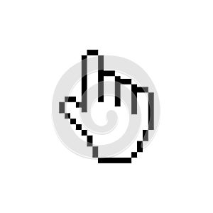 Computer mouse click cursor gray arrow icon. Mouse vector illustration.