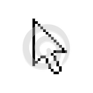 Computer mouse click cursor gray arrow icons set and loading icons. Cursor icon. Vector illustration.