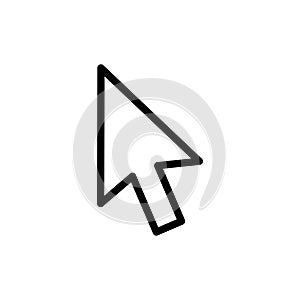 Computer mouse click cursor gray arrow icons set and loading icons. Cursor icon. Vector illustration.