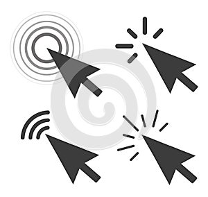 Computer mouse click cursor. Vector illustration