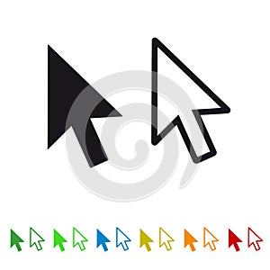 Computer Mouse Click Pointer Arrow - Flat Icon For Apps And Websites
