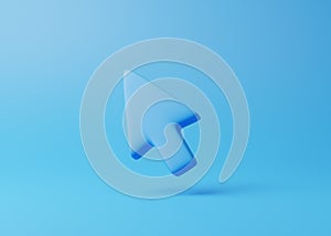 Computer mouse click pointer on a blue background