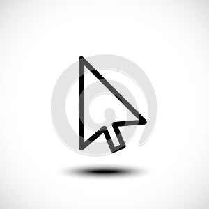 Computer mouse click pointer cursor arrow flat icon