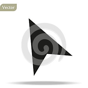 Computer mouse click pointer cursor arrow flat vector icon for apps and websites