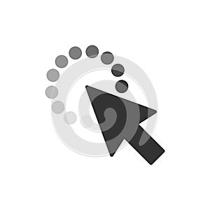 Computer mouse cursor icon in flat style. Arrow cursor vector il