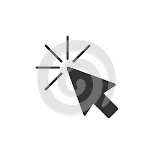 Computer mouse cursor icon in flat style. Arrow cursor vector il