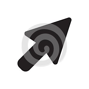 Computer mouse cursor icon in flat style. Arrow cursor vector illustration on white isolated background