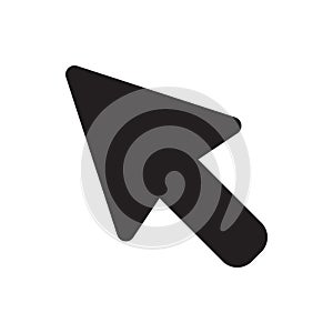 Computer mouse cursor icon in flat style. Arrow cursor vector illustration on white isolated background photo