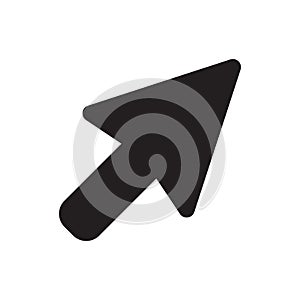 Computer mouse cursor icon in flat style. Arrow cursor vector illustration on white isolated background photo