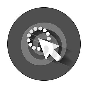 Computer mouse cursor icon in flat style. Arrow cursor vector il