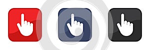 Computer mouse cursor pointer icons set. Hand cursor icons set. Web design
