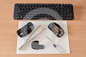 Computer mouse dismantle