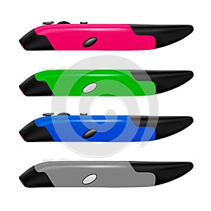 Computer mouse in the form of pens in vector.Computer mouse for drawing.
