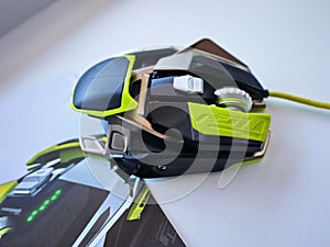 Computer mouse for gamers, can be used in games and on a personal computer. Details