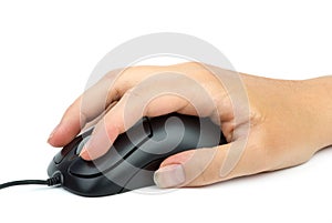 Computer mouse in hand