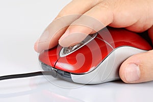 Computer mouse and hand