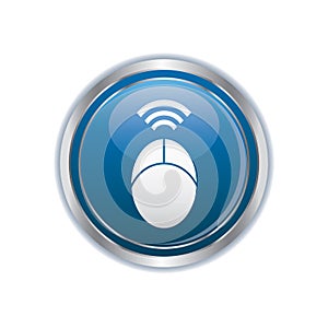 Computer mouse icon on the button