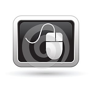 Computer mouse icon on the button