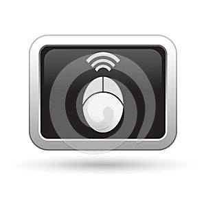 Computer mouse icon on the button
