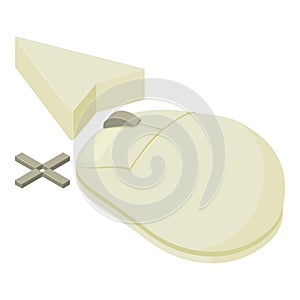 Computer mouse icon isometric vector. Arrow cursor and wireless computer mouse