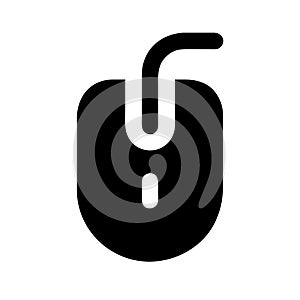 Computer Mouse Icon: Simple Design for Technology Interface and Applications