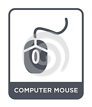 computer mouse icon in trendy design style. computer mouse icon isolated on white background. computer mouse vector icon simple