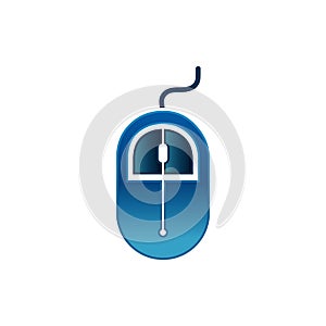 Computer mouse Icon in trendy flat style isolated on white background, for your web site design, app, logo, UI. Vector