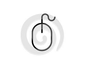 Computer mouse Icon in trendy flat style isolated on white background, for your web site design, app, logo, UI. Vector