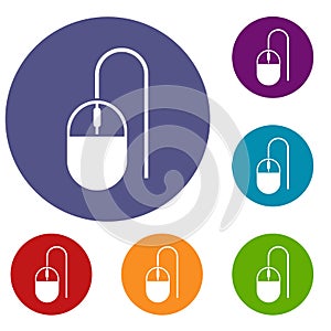 Computer mouse icons set