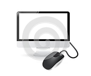 Computer and mouse illustration design