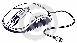 Computer Mouse Input Device Icon, vector design Generative AI