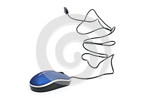 Computer mouse isolated