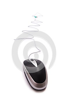 Computer mouse isolated