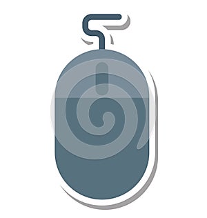 Computer Mouse Isolated Vector Icon Editable