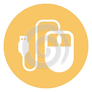 Computer mouse Isolated Vector Icon fully editable