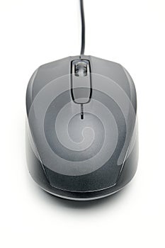 Computer mouse for issuing commands and controlling applications on a white background