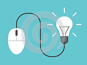 Computer mouse, light bulb